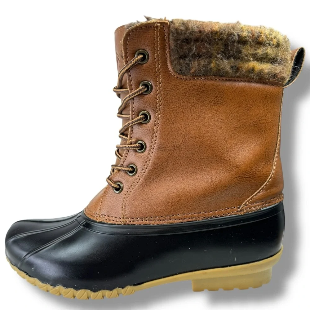 Magellan Duck Boots Brown Lace Up Waterproof Size 6 Outdoor Gorpcore